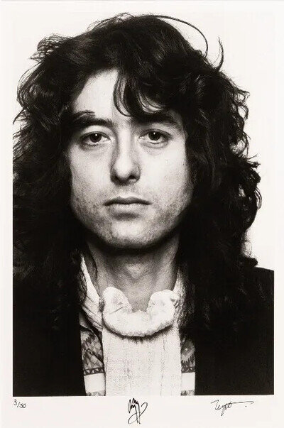 Neal Preston/Jimmy Page signed photograph