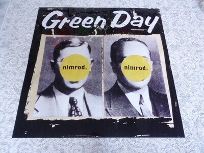 VTG RARE 1997 Green Day XL PROMO Poster Nimrod Classic Pop Punk 48X48 RECORD LP