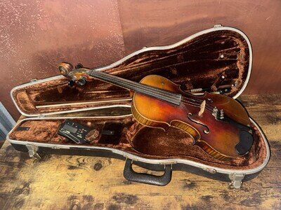Antique Stainer Marked 4/4 Tiger Stripe High Arch Violin Beautiful Cond Nice