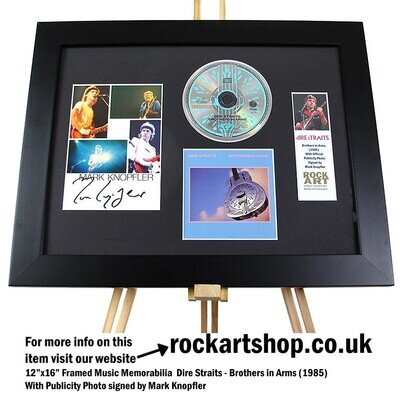 Dire Straits SIGNED MARK KNOPFLER Brothers in Arms Autographed Photo Framed