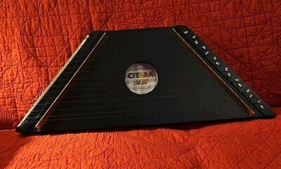 Vintage Citara Mini Harpa Wooden 15 String Zither Lap Harp