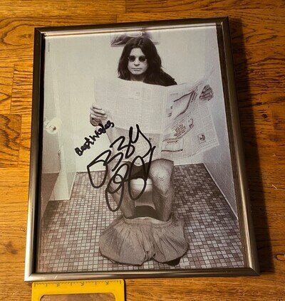 Ozzy Osbourne/ Autograph/ Vintage Photo/ Framed Photo/ Black Sabbath/ Signed