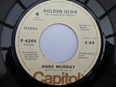 Anne Murray Golden Oldie 7" Capitol P4265 EX 1976 US pressing, demo