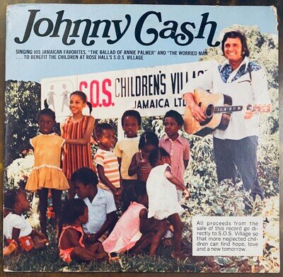 Johnny Cash at S.O.S. Children's Village SIGNED 7" 45 vinyl 1974
