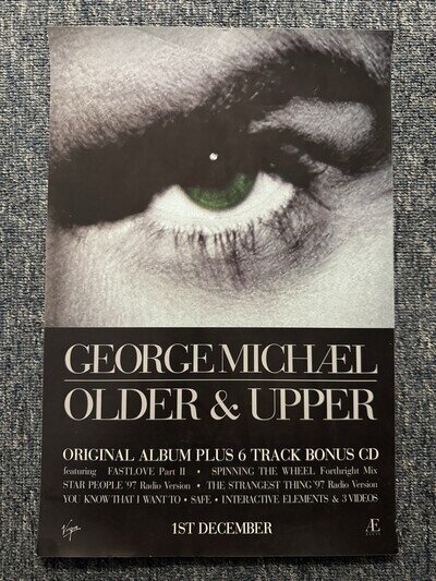 RARE ORIGINAL 38x25 cm RECORD STORE PROMOTIONAL POSTER - GEORGE MICHAEL (1997)