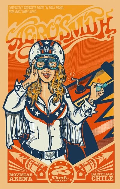 Aerosmith 1976 13" X 19" Reproduction Concert Poster archival quality #2