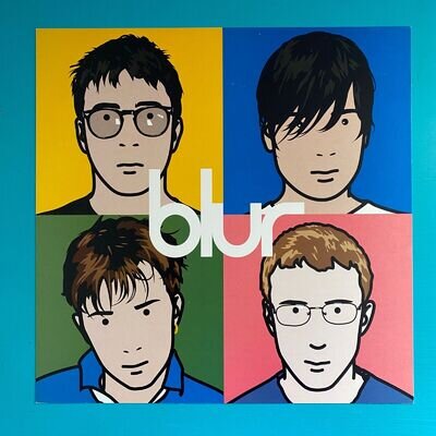 Blur Best Of CD Vinyl Original rare Promo Poster Card 12" x 12" (NM)