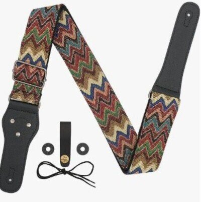Guitar Strap-Vintage Woven, For Bass, Electric & Acoustic Guitar