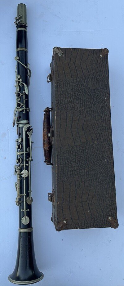 Antique Jerome Thibouville-Lamy France Clarinet Musical Instrument