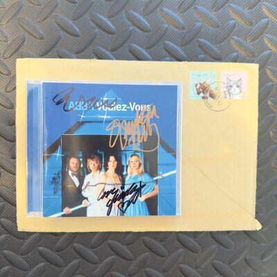 SIGNED with PROOF ABBA Voulez Vous CD Album (Agnetha Faltskog Autograph) RARE