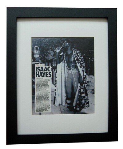 ISAAC HAYES+Obituary+NME POSTER+AD+RARE FRAMED VINTAGE 2008+EXPRESS WORLD SHIP
