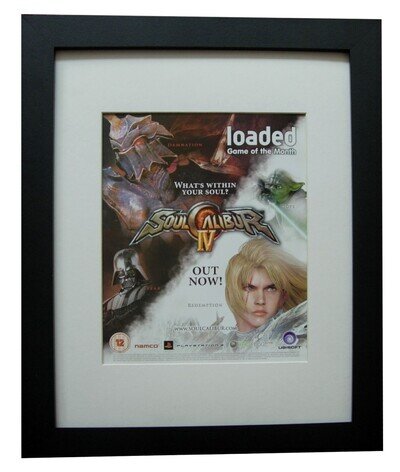 SOUL CALIBUR IV+PLAY STATION+GAME+POSTER+AD+FRAMED+ORIGINAL 2008+FAST WORLD SHIP