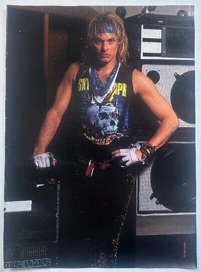 DAVE DAVID LEE ROTH - 1988 full page UK magazine poster VAN HALEN