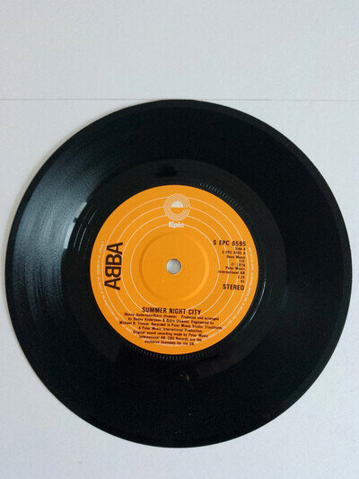 7" VINYL - 1978 - ABBA - SUMMER NIGHTS CITY - EXCELLENT