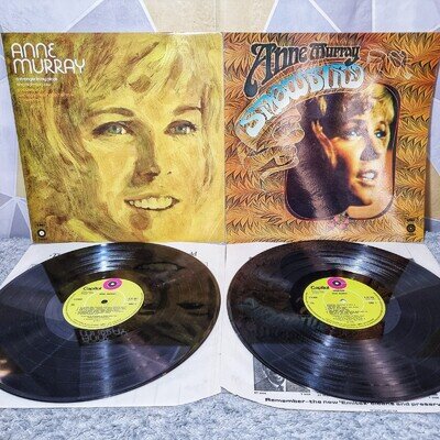 Anne Murray X2 – Self Titled & Songbird 1971 Vinyl 12" LP Capitol Label E-ST-667
