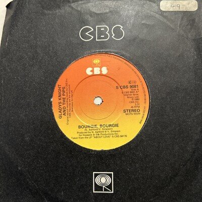 Gladys Knight And The Pips - Bourgie, Bourgie 7" single CBS UK VG+ Vinyl