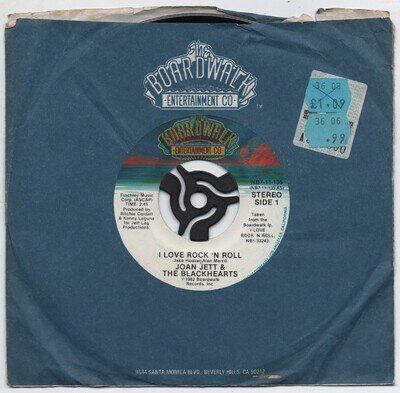 JOAN JETT & THE BLACKHEARTS - I LOVE ROCK 'N' ROLL - 7" - VG 1982 - LISTEN