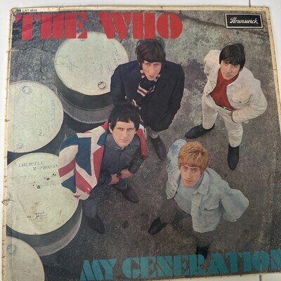 DAMAGED Vinyl LP: First Press of MY GENERATION by THE WHO, Brunswick LAT 8616