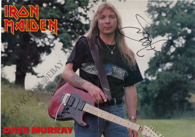 IRON MAIDEN Dave Murray - Trooper Fear of the Dark Run to Hills Autograph SIGNED