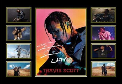 Travis Scott Signed Limited Edition Memorabilia Print Autographed Gift Poster