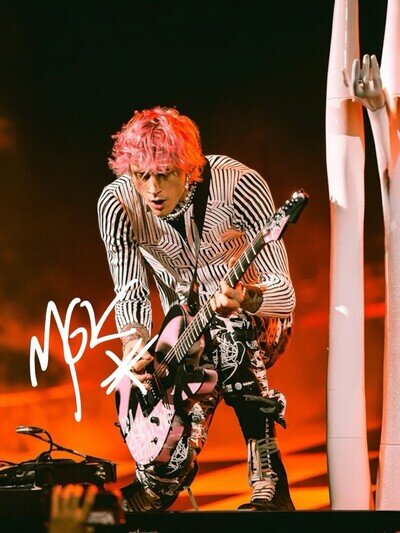 Machine Gun Kelly Signed Autograph PHOTO Pre Print Music 6x4/A4/ Framed