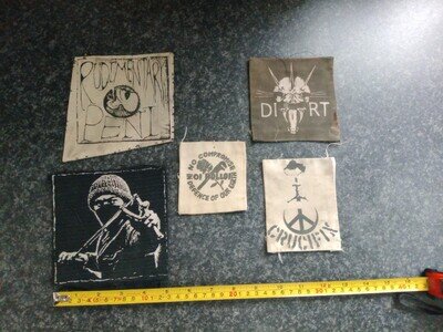 Punk Patches Bundle Authentic Vintage Originals Sew/Glue On *FREE POSTAGE