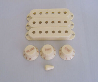Aged White ST Knobs,Pickup Covers, ST 5-Way Switch Tip fits American ST Guitar