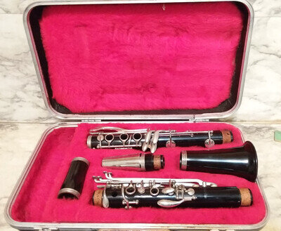 Vintage Wood CLARINET w/ Hard Case - Unmarked - Untested