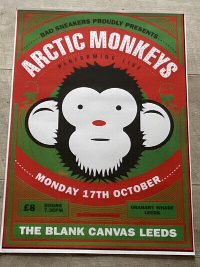 ARCTIC MONKEYS Concert poster - Leeds 2005 live music show tour Gig memorabilia.