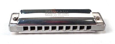 TIFFANY & CO. Sterling Silver .925 Sides Harmonica Made By Hohner Aluminum Comb