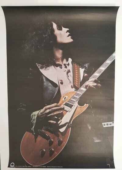 ICONIC MARC BOLAN of T.REX by KEITH MORRIS : ORIGINAL 1970s Photo Poster
