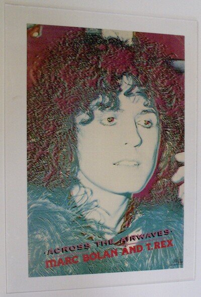 Marc Bolan T- Rex Poster Vintage Original Dakota Promo Across The Airwaves 1982