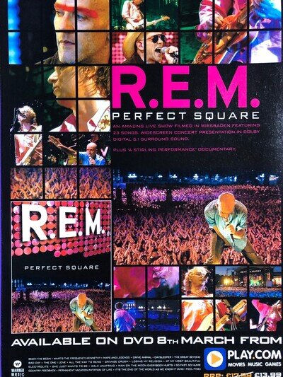 REM Perfect Square 2004 A4 Poster Original Advert