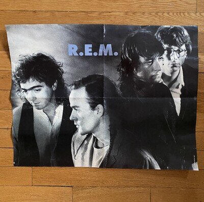 R.E.M. RARE Vintage Poster - Michael Stipe 1980’s Alternative Rock Vinyl Athens