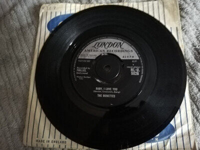 THE RONETTES UK LONDON 45 BABY I LOVE YOU 1963 1st ISSUE