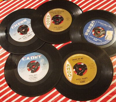 ETTA JAMES - 5 X US 7" SINGLES CHESS ARGO CADET - EXCELLENT CONDITION