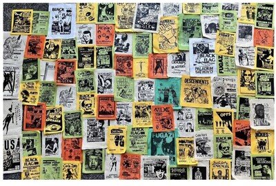 10 Punk gig poster Patches - Sew On Patches - Random Assortment Only