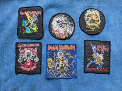 6 Iron Maiden Sew On Embroidered Patches