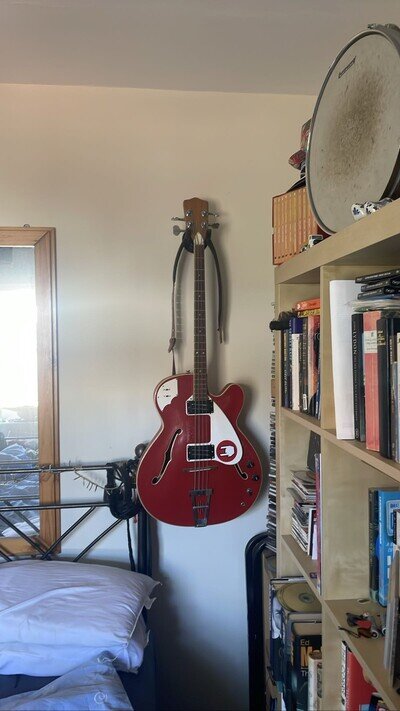 Vintage Framus Star Bass 5/149 Red Hollow Body Electric Bass Guitar