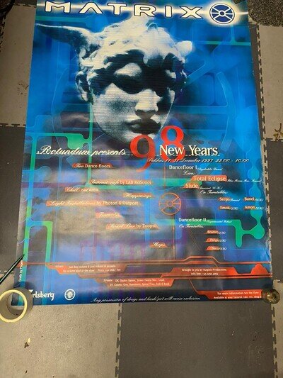 Matrix 98 New Year Rave Poster – Total Eclipse – Denmark 1997