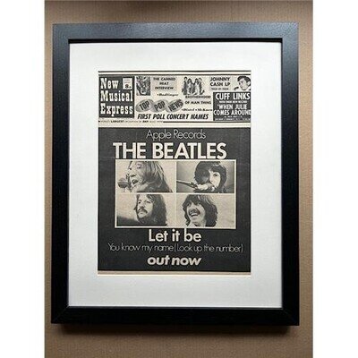 BEATLES LET IT BE - NME 1970(FRAMED) POSTER SIZED original NME cover from 1970 -