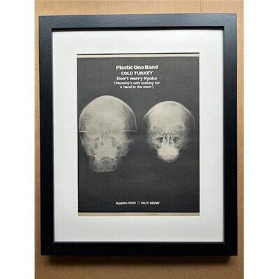 JOHN LENNON/PLASTIC ONO BAND COLD TURKEY (FRAMED) POSTER SIZED original music pr