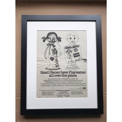 SMALL FACES PLAYMATES (FRAMED) POSTER SIZED original music press advert from 197