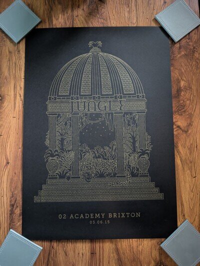 Jungle (Band) Original Concert Gig Poster Print London Brixton 3rd June 2015