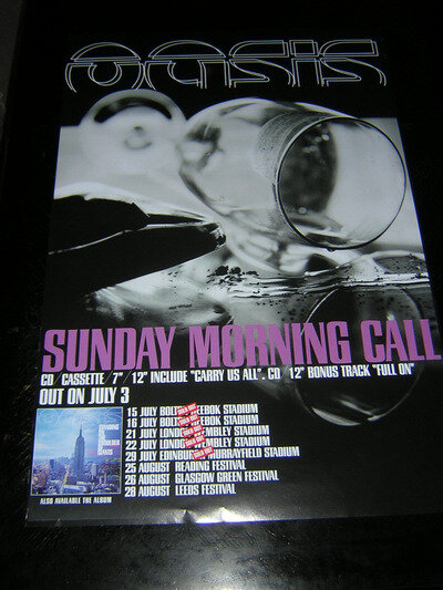 OASIS SINGLE PROMOTIONAL POSTER - SUNDAY MORNING CALL