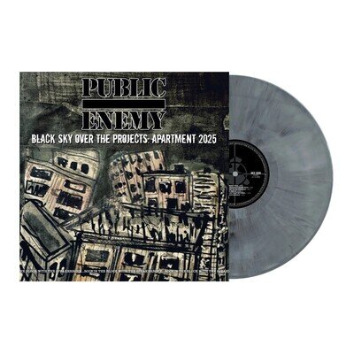 Public Enemy Black Sky Over The Projects Light Grey Marble Vinyl LP Chuck D Fla