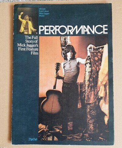 Mick Jagger - Performance OG Time Out Poster Magazine Rolling Stones