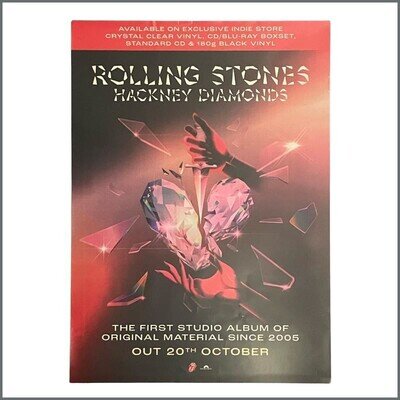 Rolling Stones Hackney Diamonds 2023 Promotional Poster (UK)