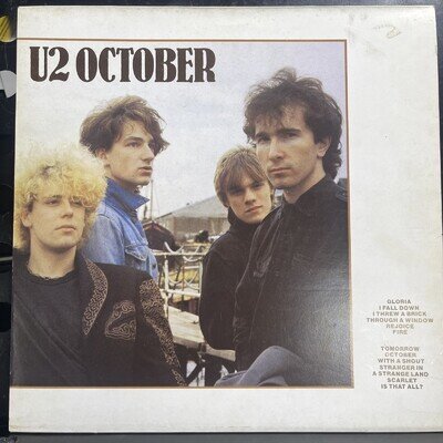 U2 October 1981 Vinyl LP Record Island Records ILPS9680 USED