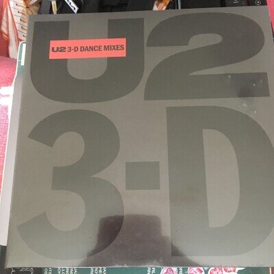 U2 3-D DANCE MIXES GOD DESIRE C/W LOVE COMES TO TOWN 12" VINYL FAN CLUB EXCLUSIV